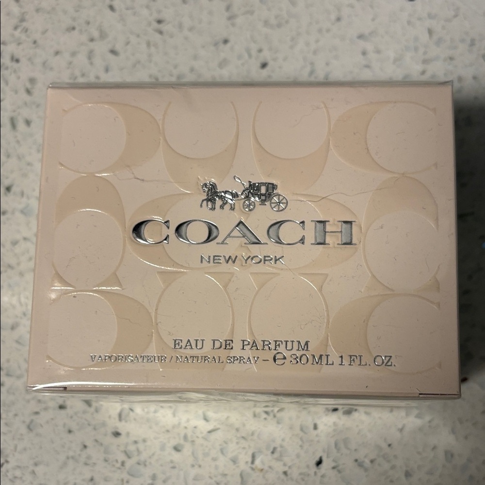 Coach Eau de Parfum - Pale Blush Pink Box with Silver Logo